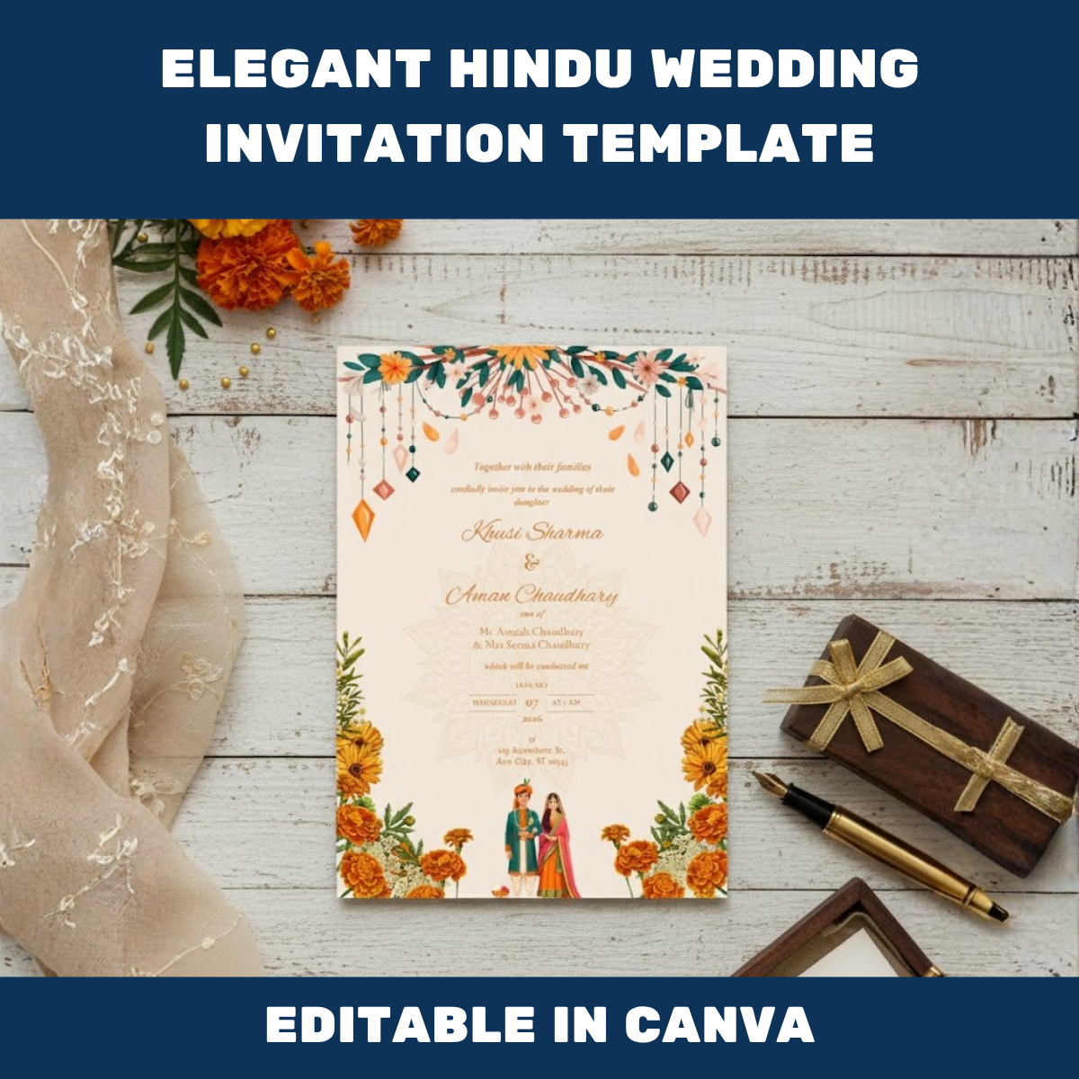 Hindu Wedding Invitation Template