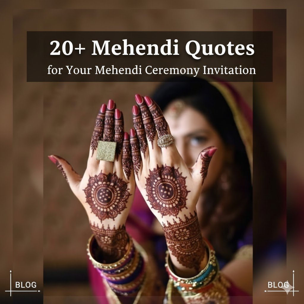 20+ Mehendi Quotes for Your Mehendi Ceremony Invitation