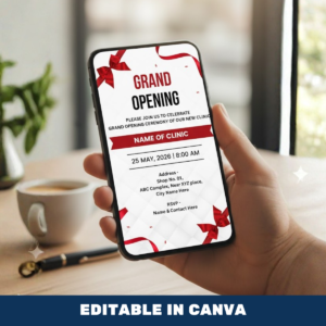 Hospital Opening Invitation Card Template