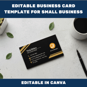 Editable Business Card Template for Small Business