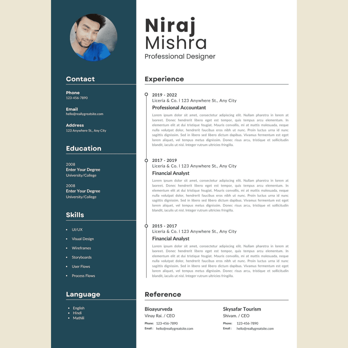 5 Modern Resume Canva Templates