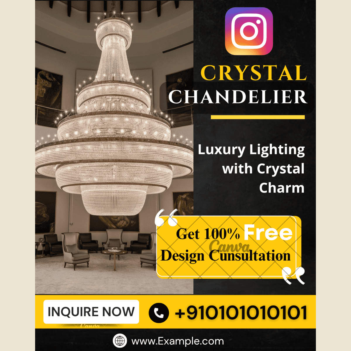 10 Chandelier Instagram Post Templates