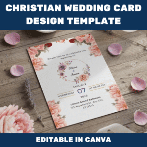 Christian Wedding Card Design Template