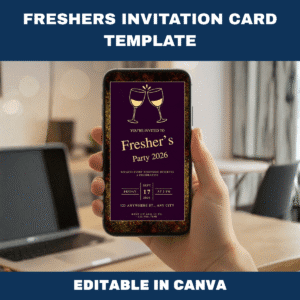 Freshers Party Invitation Card Template