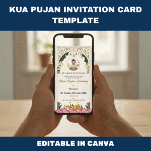 Kua Pujan Invitation Card Template