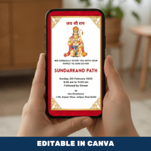 Sunderkand Path Invitation Template